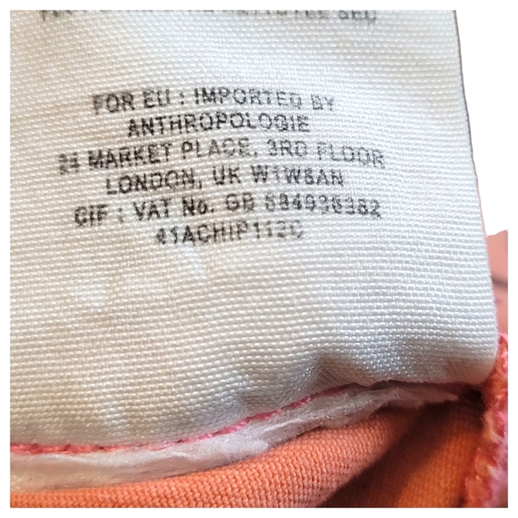 Anthropologie Pilcro Hyphen Chino Shorts Coral Relaxed Fit Size 29 - Picture 8 of 16